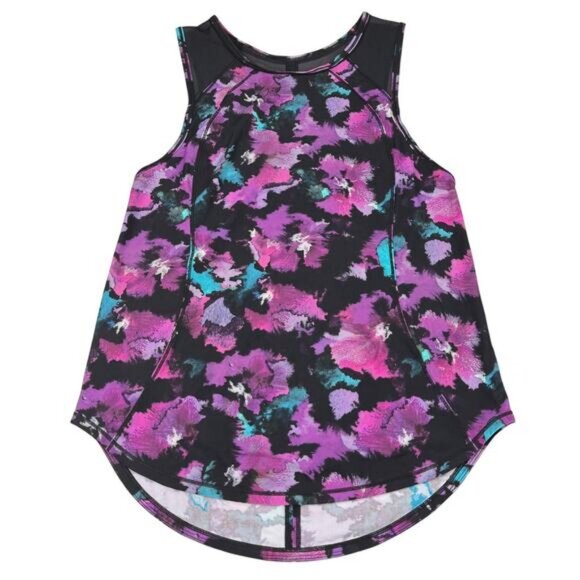 LULULEMON Sculpt Tank Size 4 Midnight Bloom Black Deep Fuschia / Black - Picture 4 of 6